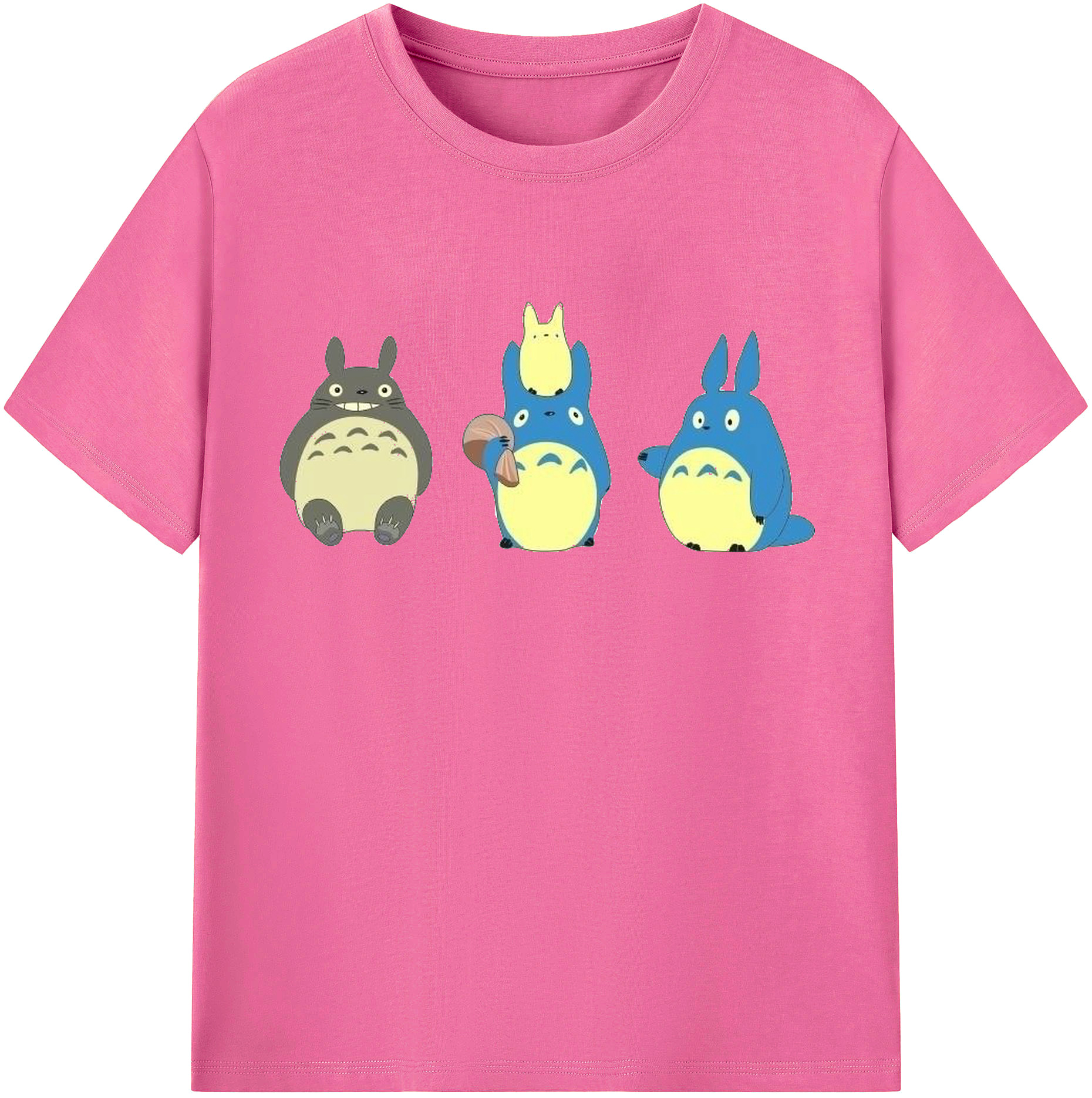 （画像用） となりのトトロ 草壁メイ 草壁サツキ My Neighbor Totoro Satsuki Kusakabe Mei Kusakabe レディースカジュアルプリントTシャツ（綿100％）